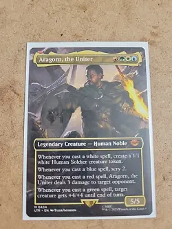 MTG Aragorn, the Uniter - Borderless Light Play The Lord of the Rings: Tales - Image 1