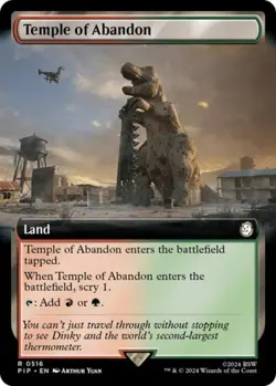 Temple of Abandon (Extended Art) -Foil Near Mint MTG Universes Beyond: Fallout - Image 1