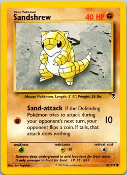 Sandshrew 091/110 Legendary Collection Normal NM Pokemon TCG - Image 1