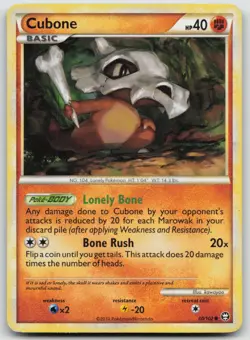 Pokemon Card Cubone Common Triumphant 60/102 - Image 1