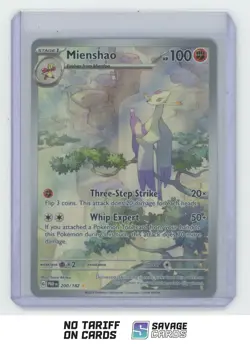 2023 Pokemon Scarlet & Violet Paradox Rift Mienshao #200/182 Illustration Rare - Image 1