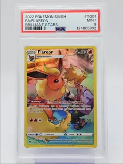 FLAREON 2022 POKEMON BRILLIANT STARS TRAINER GALLERY TG01/TG30 PSA 9 Q0004 - Image 1