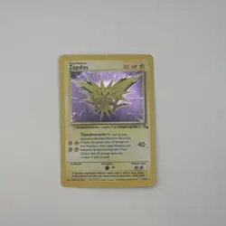 Zapdos 15/62 Fossil Unlimited (1999) Holo Rare Vintage WOTC Pokemon TCG DMG - Image 1