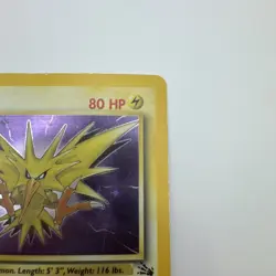 Zapdos 15/62 Fossil Unlimited (1999) Holo Rare Vintage WOTC Pokemon TCG DMG - Image 4