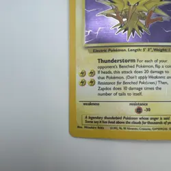 Zapdos 15/62 Fossil Unlimited (1999) Holo Rare Vintage WOTC Pokemon TCG DMG - Image 5
