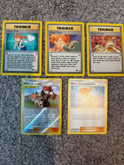 Misty pokemon card lot- Misty’s tears Misty’s wish Misty’s determination wrath - Image 1