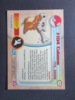 Pokemon Card - Cubone Topps TV Animation Edition 104 Blue Logo - Image 2