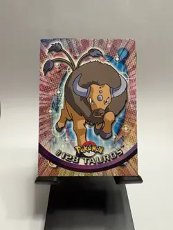 2000 Topps Pokemon TV Animation Edition Series 3 Non Holo #128 Tauros Blue Label - Image 1