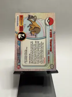 2000 Topps Pokemon TV Animation Edition Series 3 Non Holo #128 Tauros Blue Label - Image 2