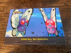 Bye Bye Butterfree EP20 Blue Logo Topps Pokemon TV Episode Insert Card Vintage - Image 1