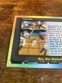 Bye Bye Butterfree EP20 Blue Logo Topps Pokemon TV Episode Insert Card Vintage - Image 5