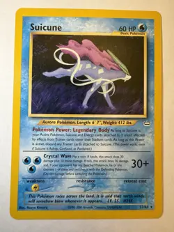 Pokemon TCG Suicune Neo Revelation Rare 27/64 2000 60 HP Naoyo Kimura - Image 1