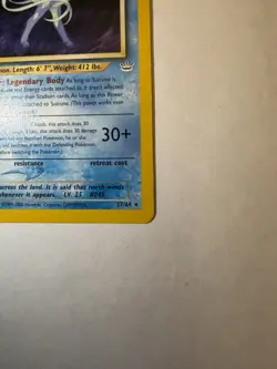 Pokemon TCG Suicune Neo Revelation Rare 27/64 2000 60 HP Naoyo Kimura - Image 2