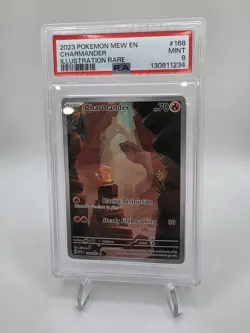 2023 Pokemon Charmander Illustration Rare Holo SV151 168/165 PSA 9 MINT - Image 1