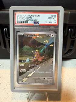 2025 POKEMON DRI EN-DESTINED RIVALS ILLUSTRATION RARE #204 KANGASKHAN PSA 10 - Image 1