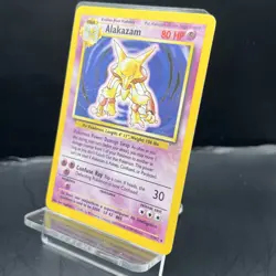 Alakazam Holo Pokemon Card WOTC 1/102 Base Set Rare Vintage 1999 MP - Image 3
