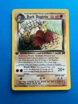 2000 Pokemon Classic Team Rocket 1st Edition Dark Dugtrio Holo 6 - Image 1