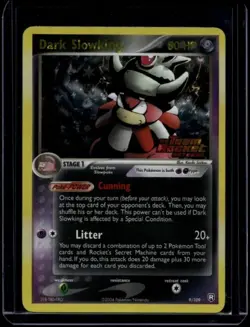 Pokemon TCG Dark Slowking 9/109 Team Rocket Returns Reverse Holo LP - Image 1