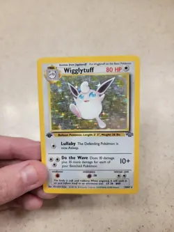 Pokemon 1st Edition Wigglytuff Jungle Holo 16/64 Vintage MP WOTC - Image 1