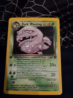 Pokemon Dark Weezing 1st Edition 14/82 Team Rocket Holo Rare - Image 1