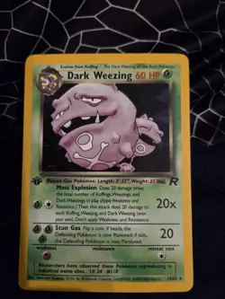 Pokemon Dark Weezing 1st Edition 14/82 Team Rocket Holo Rare - Image 2