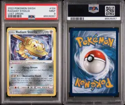 2022 Pokemon SWSH Radiant Steelix Lost Origin PSA 9 Mint Graded #124 - Image 3