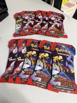 Pokemon TCG - Destined Rivals Sleeved Booster Packs - Lot of 10 – Factory Sealed - Image 1