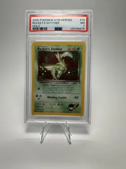 Pokemon Gym Heroes Rocket's Scyther Holo PSA 7 #013/132 Unlimited English 2000 - Image 1