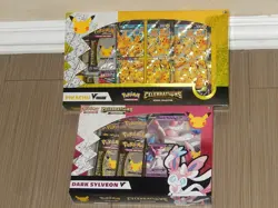 POKEMON TCG Celebrations Pikachu V-Union & Dark Sylveon V Box 25th Ann. NEW! - Image 1