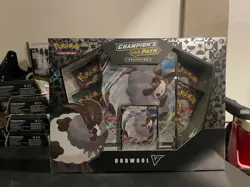 Pokemon TCG CCG - Champion's Path Dubwool V Collection Box w/4 packs and bonus - Image 1