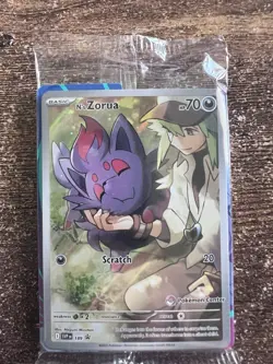 N’s Zorua 189 Pokemon Center Exclusive Stamped Promo SEALED SVP 189 - Image 1