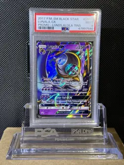 2017 POKEMON SUN & MOON BLACK STAR PROMO LEGENDS ALOLA TINS LUNALA GX PSA 9 MINT - Image 1