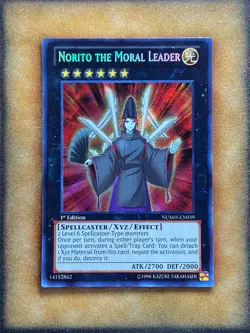 Yugioh Norito the Moral Leader NUMH-EN039 Secret Rare 1st Ed NM - Image 1