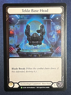 FAB LGS186 Teklo Base Head COLD FOIL Mechanologist Equipment Flesh & Blood TCG - Image 1