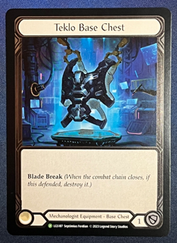 FAB LGS187 Teklo Base Chest COLD FOIL Mechanologist Equipment Flesh & Blood TCG - Image 1