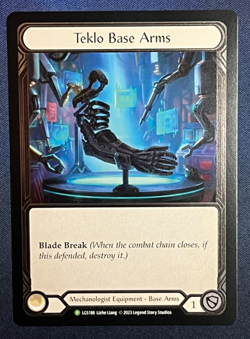 FAB LGS188 Teklo Base Arms COLD FOIL Mechanologist Equipment Flesh & Blood TCG - Image 1
