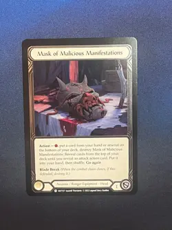 FAB OUT157 Mask of Malicious Manifestations COLD FOIL Equipment Flesh & Blood - Image 1