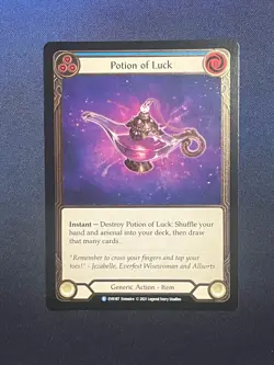 FAB EVR187 Potion of Luck COLD FOIL Generic Item Flesh & Blood TCG - Image 1