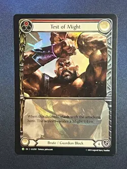 FAB LGS260 Test of Might FOIL Promo Brute Guardian Block Flesh & Blood TCG - Image 1