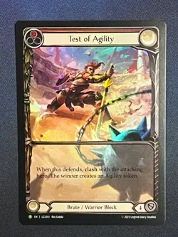 FAB LGS261 Test of Agility FOIL Promo Brute Warrior Block Flesh & Blood TCG - Image 1