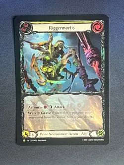 FAB LGS406 Riggermortis FOIL Promo Pirate Necromancer Action Flesh & Blood TCG - Image 1