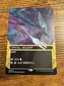 MTG Magic The Gathering BORDERLESS Crystal Quarry - Image 1
