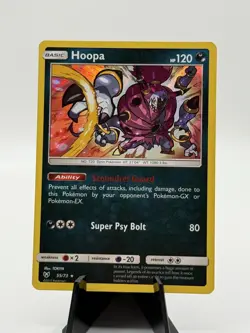 Pokemon TCG Hoopa S&M Shining Legends 55/73 Holo Rare Card - Image 1