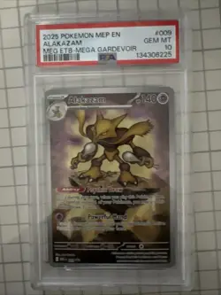 Pokemon PSA 10 GEM MINT ALAKAZAM 009 ETB PROMO Mega Evolution English - Image 3