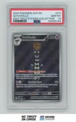 2025 Pokemon Scarlet Violet Promo Tech Sticker Collect. Gothitelle PSA 10 #211 - Image 1