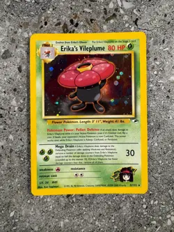 Pokemon TCG Cards Erika's Vileplume 5/132 Gym Heroes Holo Rare EXC - Image 1