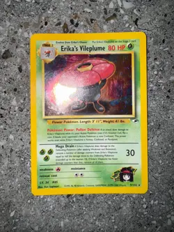 Pokemon TCG Cards Erika's Vileplume 5/132 Gym Heroes Holo Rare EXC - Image 3
