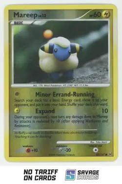 2009 Pokemon Platinum Reverse Holo Mareep LV.13 #82/127 - Image 1