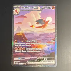 Pokemon TCG Charizard ex 199/165 SV 151 Special Illustration Rare Holo EX - Image 1