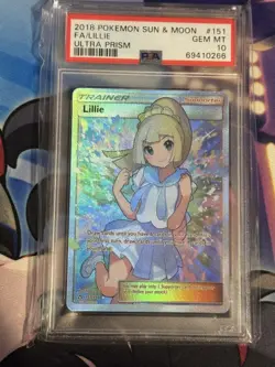 Pokemon 2018 Lillie 151/156 Full Art Sun & Moon Ultra Prism PSA 10 GEM MINT - Image 1
